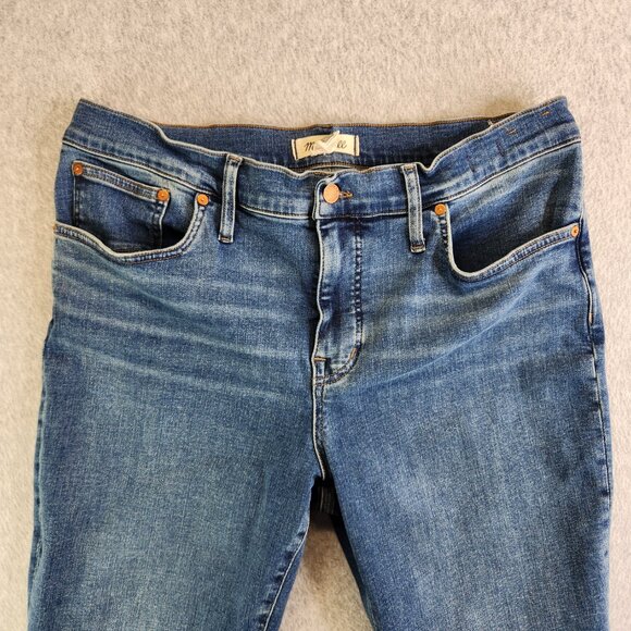 Madewell Jeans Womens 32 Blue Mid Rise Kick Out Cropped Ankle Bootcut Modern - Picture 2 of 15